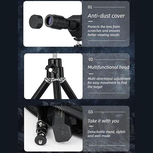 DAUERHAFT W110 تلسكوب رقمي USB ذكي، شاشة كاميرا أحادية تكبير 70X بدقة 2 ميجابكسل، 2 ميجابكسل، لمشاهدة المباريات الرياضية/الحفلات الموسيقية في الهواء الطلق/مراقبة منزلية ضد السرقة وما إلى ذلك in Saudi Arabia