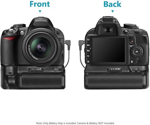 Neewer Professional Vertical Battery Grip Replacement for Nikon D3100/D3200/D3300/D5300 SLR Digital Camera, Works with 1 or 2 Pieces EN-EL14 Batteries in Saudi Arabia