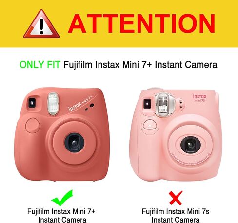 حافظة Fintie الواقية لكاميرا Fujifilm Instax Mini 7+ الفورية - غطاء حقيبة من الجلد النباتي الفاخر مع حزام قابل للتعديل قابل للإزالة، رخام زمردي in Kuwait
