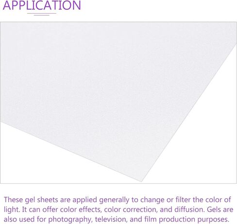 DMiotech 4Pcs Color Correction Gel Light Filter Overlay Transparent Plastic PVC Sheets Matte Translucent for Photo，Film,Video in Saudi Arabia
