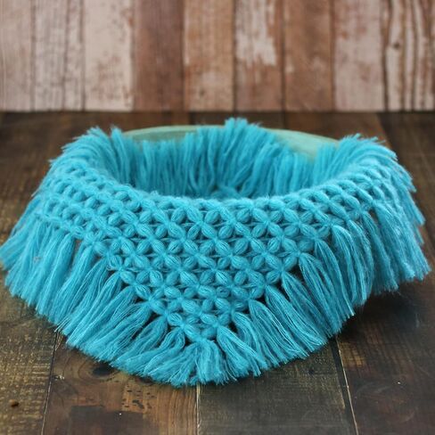 Zeroest Newborn Photography Baby Posing Layer Props Basket Filler Stuffer Mini Blanket Photoshoot HandKint Photo Wool Wrap (Dusty Pink) in Saudi Arabia
