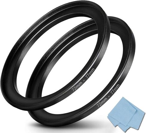 72mm-77mm Filter Step-Up Ring, 72mm Lens to 77mm Filter, WH1916 Camera Lens Step Up Ring (2 Pack) in Saudi Arabia