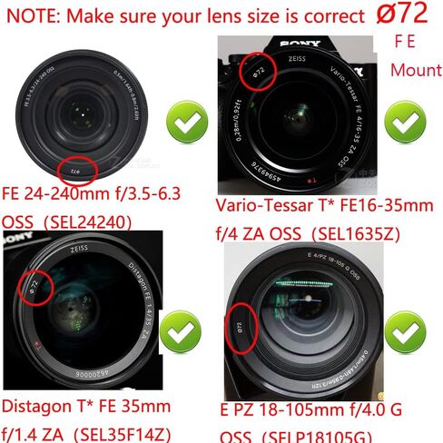 72mm-77mm Filter Step-Up Ring, 72mm Lens to 77mm Filter, WH1916 Camera Lens Step Up Ring (2 Pack) in Saudi Arabia