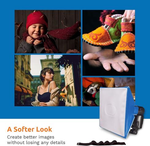 SoftBox III, Mini SoftBox Diffuser, Universal Design for External Camera Flashes, Black in Saudi Arabia