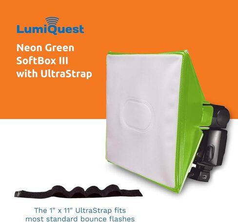 LumiQuest SoftBox III، موزع SoftBox صغير، موزع فلاش SoftBox وتصوير ناشر للضوء، صندوق ناعم صغير، صندوق ناعم محمول، تصميم عالمي لمضات الكاميرا الخارجية، أسود in Kuwait