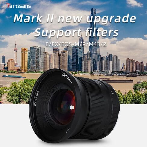 7artisans 12 مم F2.8 II عدسة واسعة الزاوية، متوافقة مع كاميرات APS-C Sony E-mount عديمة المرآة A5000 A5100 A6000 A6100 A6300 A6400 A6500 A6600 NEX-3 NEX-3N NEX-3R NEX-5T NEX-5R NEX-5 NEX- 5N نيكس-7 نيكس5C in Saudi Arabia