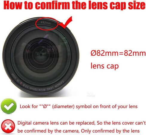 82mm Lens Cap Cover Compatible for Nikon Z9 Z7II Z6II Camera kit NIKKOR Z 24-70mm f/2.8 Lens (2 Pack) in Saudi Arabia