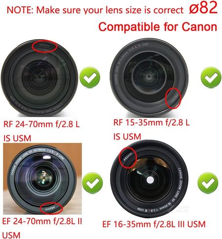 82mm Lens Cap Cover Compatible for Nikon Z9 Z7II Z6II Camera kit NIKKOR Z 24-70mm f/2.8 Lens (2 Pack) in Saudi Arabia