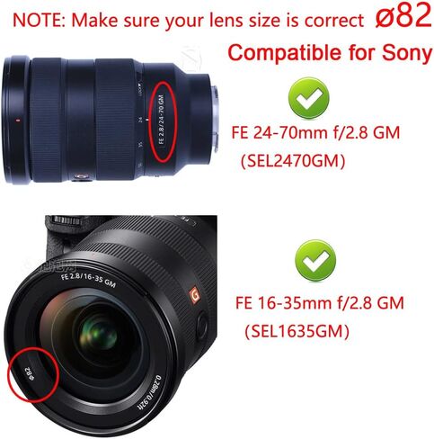 82mm Lens Cap Cover Compatible for Nikon Z9 Z7II Z6II Camera kit NIKKOR Z 24-70mm f/2.8 Lens (2 Pack) in Saudi Arabia