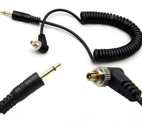 DSLRKIT 3.5mm to Male Flash PC Sync Cable with Screw Lock for Rook RF-16NE RF-603 in Saudi Arabia