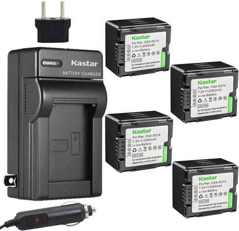 Kastar Travel Charger Replacement for Panasonic CGA-DU14 CGA-DU21 NV-GS500 GS508 MX500 PV-GS400 GS500 SDR-H280 VDR-M70 M74 M75 M95 M250 Hitachi DZ-BP21SJ DZ-BP14S DZ-BP14SW in Kuwait