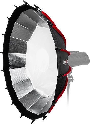 Fotodiox EZ-Pro DLX 24" Collapsible Beauty Dish & Softbox Combination with Bowens Insert & Grid - Silver Reflective Interior & Plate with Double Diffusion in Saudi Arabia