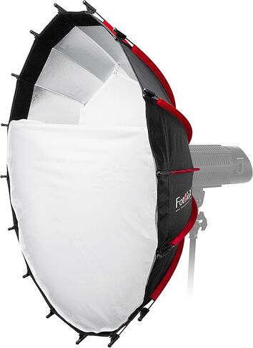 Fotodiox EZ-Pro DLX 24" Collapsible Beauty Dish & Softbox Combination with Bowens Insert & Grid - Silver Reflective Interior & Plate with Double Diffusion in Saudi Arabia