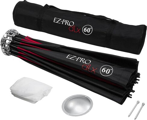 Fotodiox EZ-Pro DLX 24" Collapsible Beauty Dish & Softbox Combination with Bowens Insert & Grid - Silver Reflective Interior & Plate with Double Diffusion in Saudi Arabia