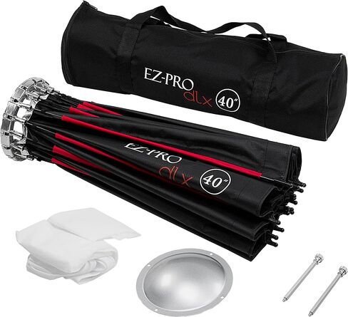 Fotodiox EZ-Pro DLX 24" Collapsible Beauty Dish & Softbox Combination with Bowens Insert & Grid - Silver Reflective Interior & Plate with Double Diffusion in Saudi Arabia