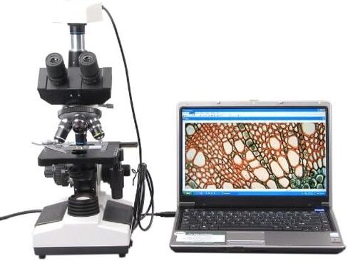 OMAX 40X-1600X Digital Lab Trinocular Biological Compound Microscope with 1.3MP USB Digital Camera in Saudi Arabia
