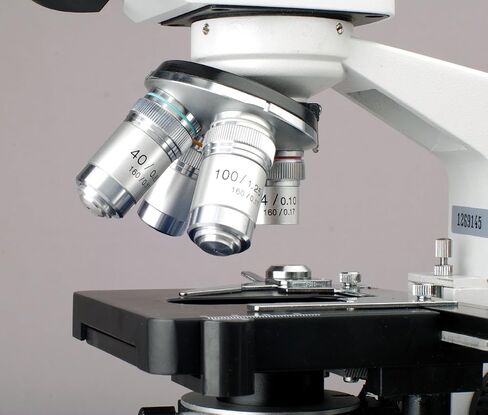 مجهر أحادي العين مركب رقمي M620B-8M من AmScope، عدسات WF10x وWF20x، تكبير 40x-2000x، برايتفيلد، إضاءة LED، مكثف آبي، مرحلة ميكانيكية، 110 فولت، يتضمن كاميرا 8 ميجابكسل مع عدسة تخفيض وبرامج in Saudi Arabia