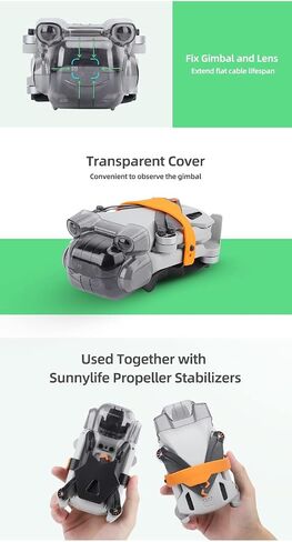 Gimbal Protector Camera Lens Cover Dust-Proof Case Transparent Accessories for DJI Mini 3 in Saudi Arabia