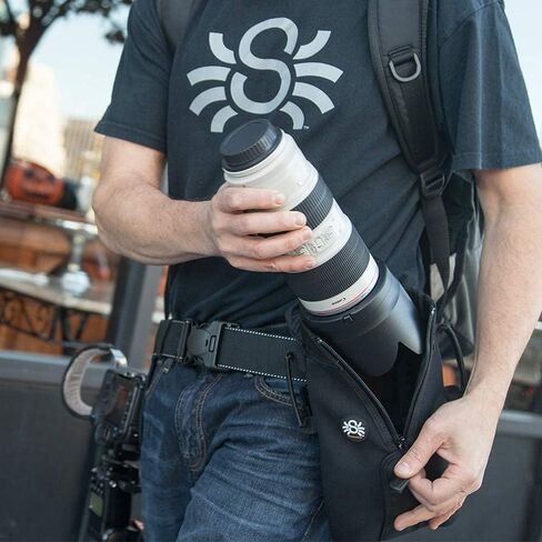 SPIDER HOLSTER – SpiderPro Medium Camera Lens Pouch for Any Belt Featuring One-Handed Zipper Access, Built-in Rain Hood, and Velcro Lens-Cap Tether – Designed to Fit 24-70mm Lens in Saudi Arabia