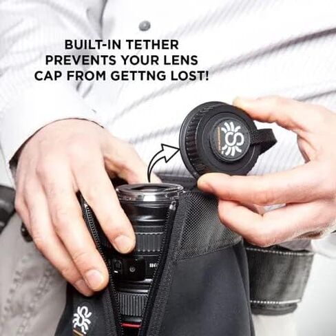 SPIDER HOLSTER – SpiderPro Medium Camera Lens Pouch for Any Belt Featuring One-Handed Zipper Access, Built-in Rain Hood, and Velcro Lens-Cap Tether – Designed to Fit 24-70mm Lens in Saudi Arabia