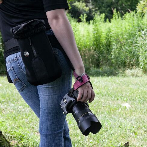SPIDER HOLSTER – SpiderPro Medium Camera Lens Pouch for Any Belt Featuring One-Handed Zipper Access, Built-in Rain Hood, and Velcro Lens-Cap Tether – Designed to Fit 24-70mm Lens in Saudi Arabia