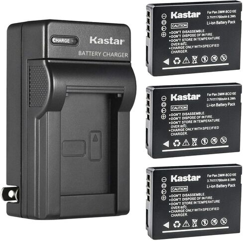 Kastar DMW-BCG10 AC Wall Battery Charger Replacement for Panasonic Lumix DMC-ZR3, ZS1, ZS3, ZS5, ZS6, ZS7, ZS8, ZS9 in Kuwait