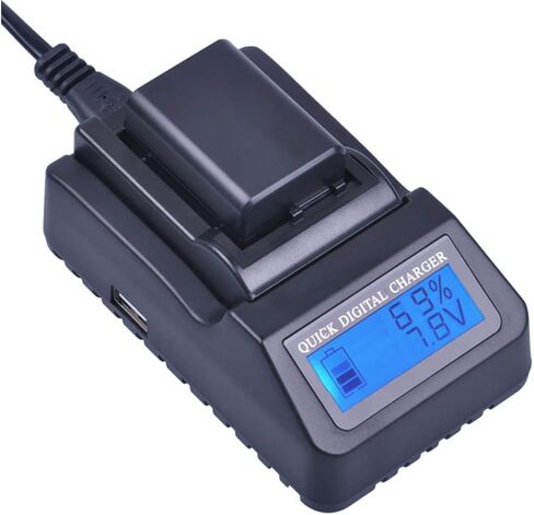 شاحن بطارية سريع LCD لباناسونيك VW-VBD29، VW-VBD55، VW-VBD58، VW-VBD78، AG-B23، AG-VBR59، AG-VBR89G، AG-VBR118G in Kuwait