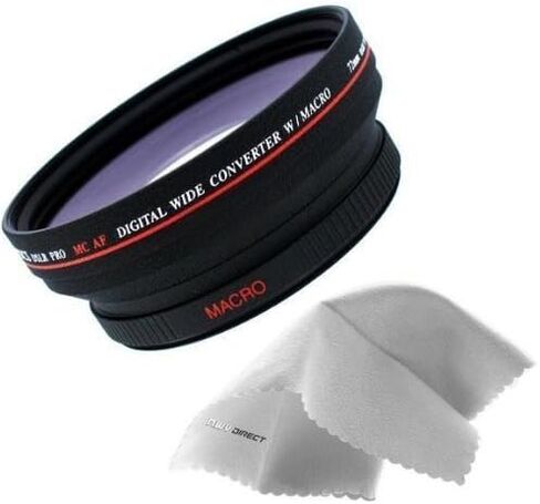 Canon Powershot SX30 is 0.5X High Definition Wide Angle Lens (67mm) Made by Optics + Lens Adapter Ring (67mm) + Nwv Direct Micro Fiber Cleaning Cloth in Kuwait
