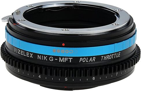 Vizelex Polar Throttle Lens Mount Adapter - Nikon Nikkor F Mount G-Type D/SLR Lens to Micro Four Thirds (MFT, M4/3) Mount Mirrorless Camera Body with Built-in Circular Polarizing Filter in Saudi Arabia