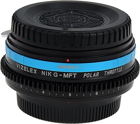 Vizelex Polar Throttle Lens Mount Adapter - Nikon Nikkor F Mount G-Type D/SLR Lens to Micro Four Thirds (MFT, M4/3) Mount Mirrorless Camera Body with Built-in Circular Polarizing Filter in Saudi Arabia