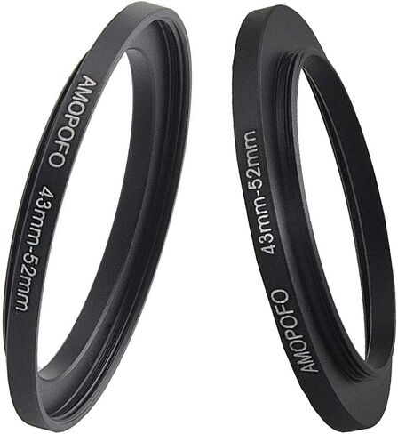 43 to 52mm Metal Step Up Ring Adapter for Canon,for Nikon,for Sony,for Fuji, Camera Lenses & UV,ND,CPL Camera Filters, Made from CNC Machined Space Aluminum with Matte Black Electroplated Finish… in Kuwait