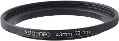43 to 52mm Metal Step Up Ring Adapter for Canon,for Nikon,for Sony,for Fuji, Camera Lenses & UV,ND,CPL Camera Filters, Made from CNC Machined Space Aluminum with Matte Black Electroplated Finish… in Kuwait