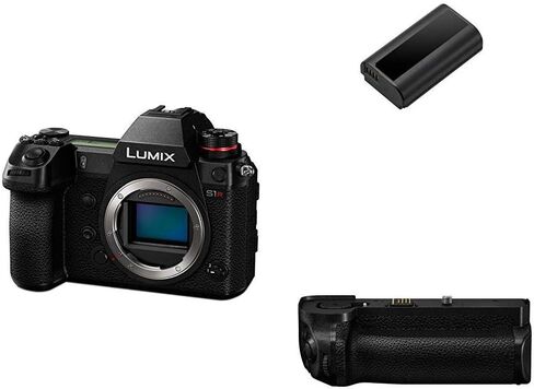 Panasonic LUMIX S1R Full Frame Mirrorless Camera with 47.3MP MOS High Resolution Sensor, 24-105mm F4 L-Mount S Series Lens, 4K HDR Video and 3.2" LCD - DC-S1RMK Black in Saudi Arabia