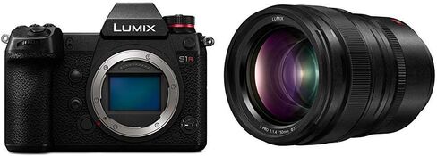 Panasonic LUMIX S1R Full Frame Mirrorless Camera with 47.3MP MOS High Resolution Sensor, 24-105mm F4 L-Mount S Series Lens, 4K HDR Video and 3.2" LCD - DC-S1RMK Black in Saudi Arabia