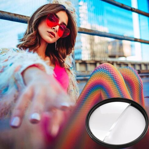 55/58/62/67/72/77/82mm Camera Filter Kaleidoscope Special Effects Photography Accessories DSLR Lens Prism (Size : With 58 adapter ring, Color : 8-Edge Prism) in Kuwait