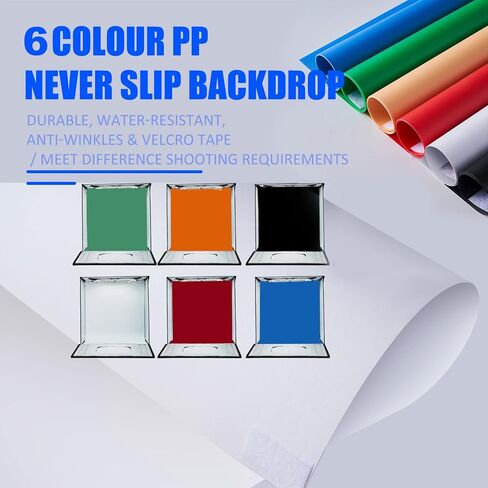 Light Box Photography 16"x16" with 160LED Lights and 6 Color Backdrops, Photo Box with Lights | Foldable Photo Studio with Adjustable Brightness, 3000-6500K Bi-Color Portable Light Box Shooting in Saudi Arabia