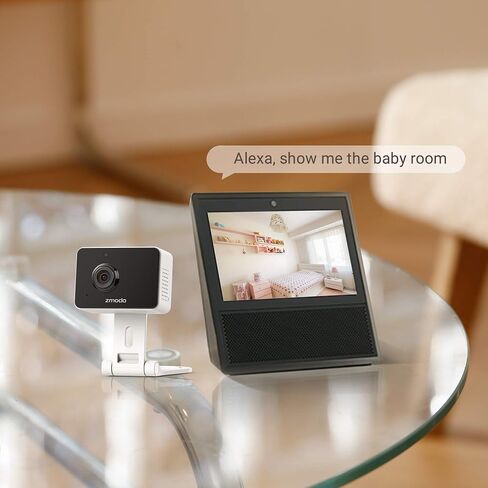 Zmodo Mini Pro، كاميرا أمان لاسلكية بمقبس 1080 بكسل، كاميرا منزلية ذكية داخلية مع كشف الحركة بالذكاء الاصطناعي، كاميرا مربية الحيوانات الأليفة، رؤية ليلية، صوت ثنائي الاتجاه، تطبيق الهاتف، Alexa ومساعد Google متاح in Kuwait