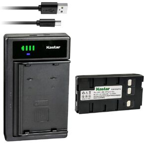 بطارية Kastar مكونة من قطعتين وشاحن USB ذكي بديل لـ JVC GR-AX77U GR-AX7EG GR-AX80 GR-AX800 GR-AX800U GR-AX808U GR-AX810U GR-AX820U GR-AX820US GR-AX830U GR-AX84U GR-AX840U GR-AX841U GR-AX880 in Kuwait