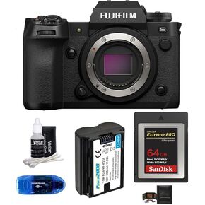 Fujifilm X-H2S Mirrorless Digital Camera Body Bundle, Includes: SanDisk 64GB Extreme PRO CFexpress Memory Card Type B, Spare Battery + More (6 Items) in Kuwait