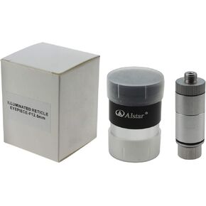 Alstar 1.25 Inch 12.5mm Reticle Plossl Illuminated Telescope Eyepiece | Double-Line Crosshair, Dimmable LED Lighting, 40 Degree Field of View, Multi-Coated, Accessories for Astronomy Observation in Kuwait