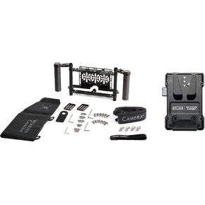 Wooden Camera Director's Monitor Cage v3 with Universal Micro Battery Plate Bunlde (V-Mount) in Kuwait