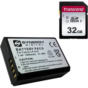 Synergy Digital Accessory Kit, Compatible with Canon EOS Rebel T100 Digital Camera Includes: SDLPE10 Battery, SY-SD32GB Memory Card in Saudi Arabia