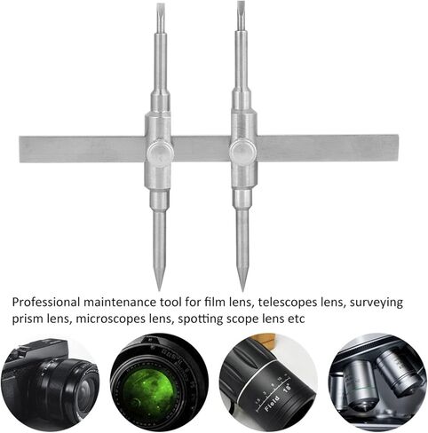 Camera Lens Spanner, Dual Tip Len Repair Wrench Stainless Steel Repairing Open Removal Tool Set DSLR Disassemble Maintenance Film Telescope Microscope Surveying Prism Spotting Scope 0.39 to 5.12Inches in Kuwait