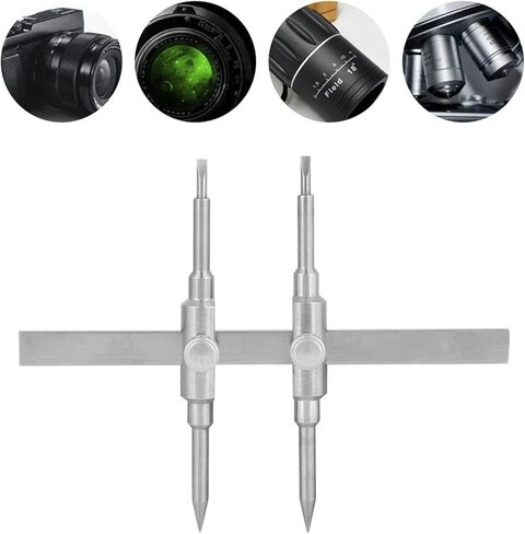 Camera Lens Spanner, Dual Tip Len Repair Wrench Stainless Steel Repairing Open Removal Tool Set DSLR Disassemble Maintenance Film Telescope Microscope Surveying Prism Spotting Scope 0.39 to 5.12Inches in Kuwait