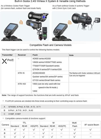 Godox Xpro-F TTL Wireless Flash Trigger 1/8000s HSS for Fujifilm GFX50S, X-Pro2, X-T20, X-T2, X-T1 Digital Camera in Saudi Arabia