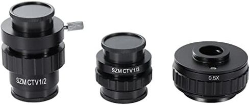 ZTBH Microscope Accessories Kit 1/2 1/3 1X Adapter C-Mount Lens Adapter for Trinocular Microscope Video Industrial Camera Microscope Slides (Color : 1-3) in Saudi Arabia