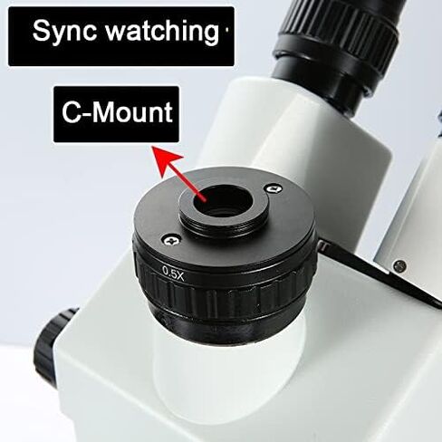 ZTBH Microscope Accessories Kit 1/2 1/3 1X Adapter C-Mount Lens Adapter for Trinocular Microscope Video Industrial Camera Microscope Slides (Color : 1-3) in Saudi Arabia