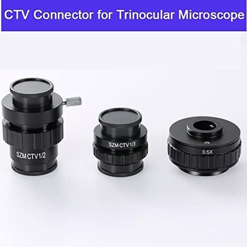 ZTBH Microscope Accessories Kit 1/2 1/3 1X Adapter C-Mount Lens Adapter for Trinocular Microscope Video Industrial Camera Microscope Slides (Color : 1-3) in Saudi Arabia