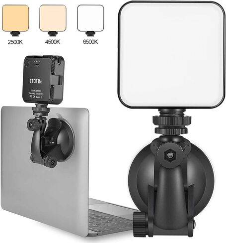 طقم إضاءة للمؤتمرات الفيديو، مصباح فيديو ليد للعمل عن بعد، إضاءة للمؤتمرات الفيديو، مكالمات التكبير، البث المباشر، ضوء فيديو قابل للتعديل مع ترقية كأس الشفط in Kuwait