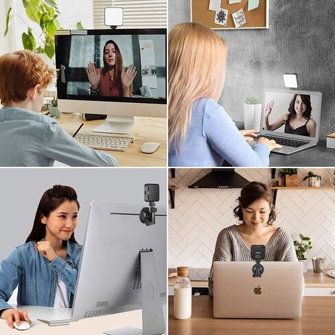 طقم إضاءة للمؤتمرات الفيديو، مصباح فيديو ليد للعمل عن بعد، إضاءة للمؤتمرات الفيديو، مكالمات التكبير، البث المباشر، ضوء فيديو قابل للتعديل مع ترقية كأس الشفط in Kuwait